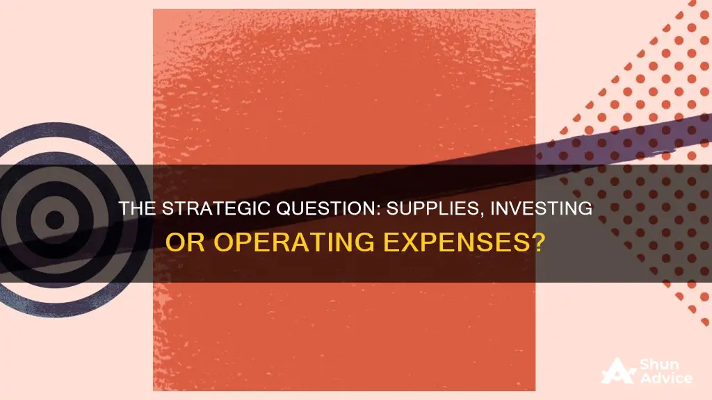 is buying supplies investing or operating