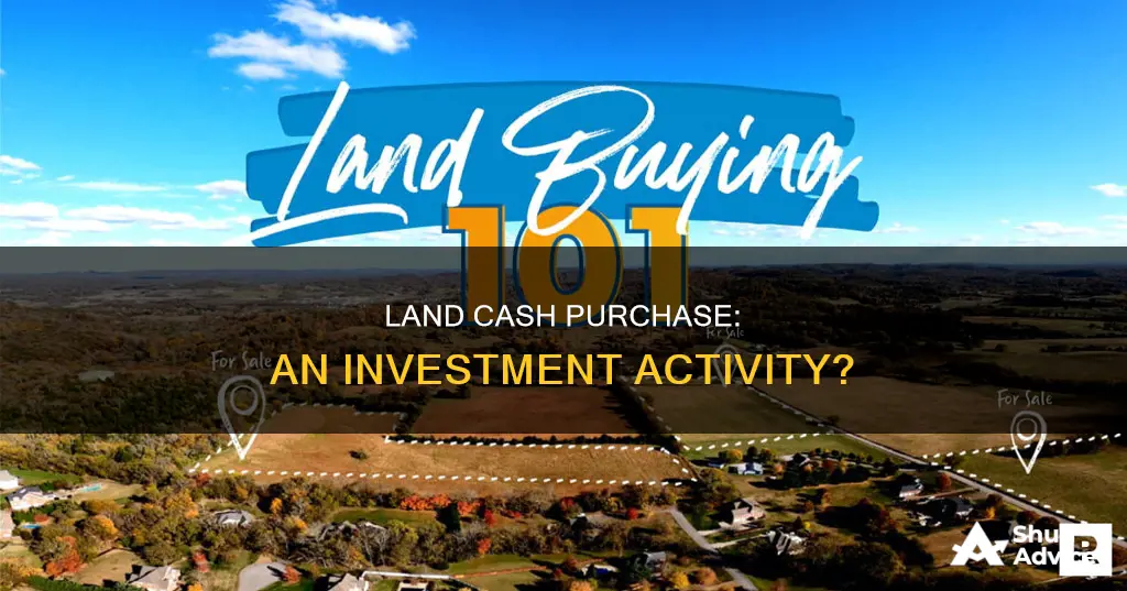 is cash purchase of land a part of investing activities