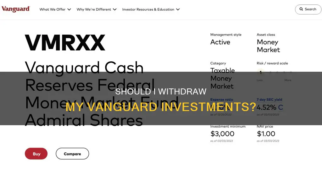 is it smart to cash out my vanguard investments