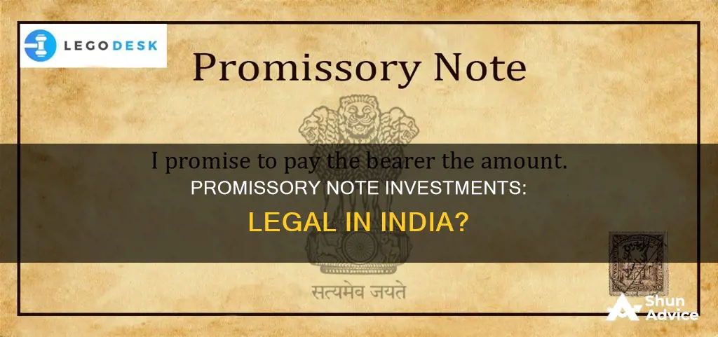 is promissory note based investment legal in india