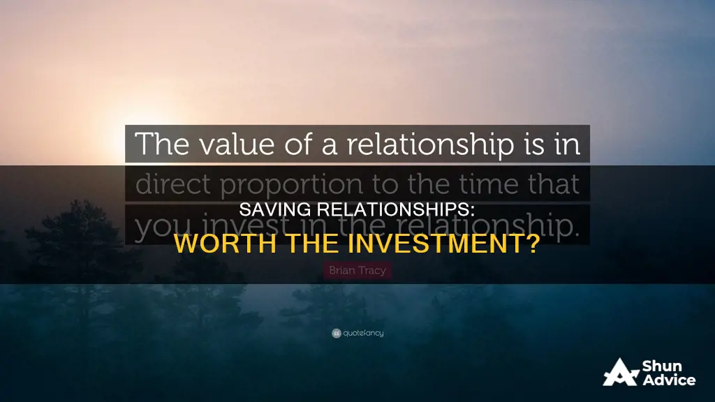 is relationship saving an investment