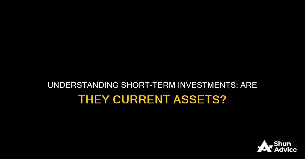 is short term investment a current asset