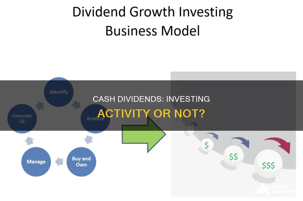 is the receipt of cash dividends an investing activity