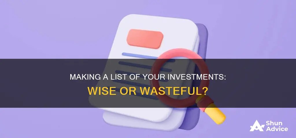 should you make a list of investments