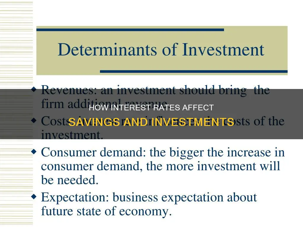 what affects the savings and investment schedule