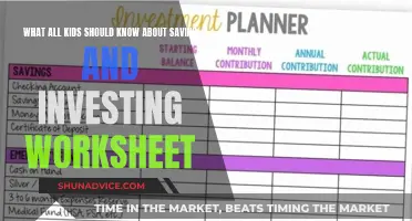 Kids' Guide to Saving, Investing, and Financial Worksheets