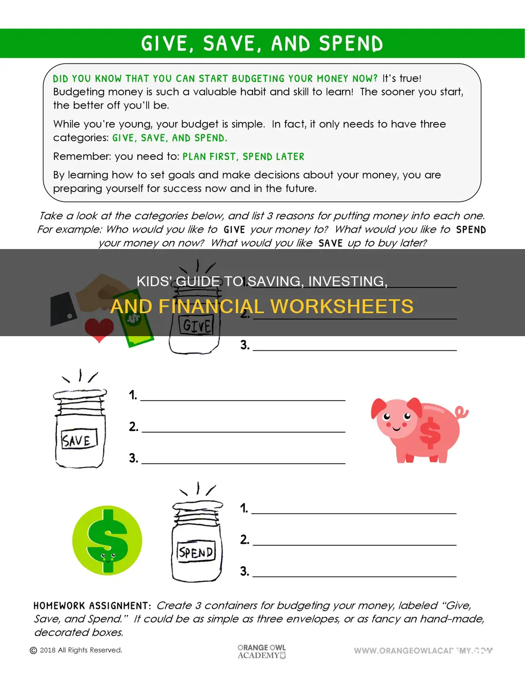 what all kids should know about saving and investing worksheet