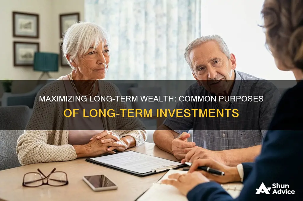 what are long term investments most commony used for