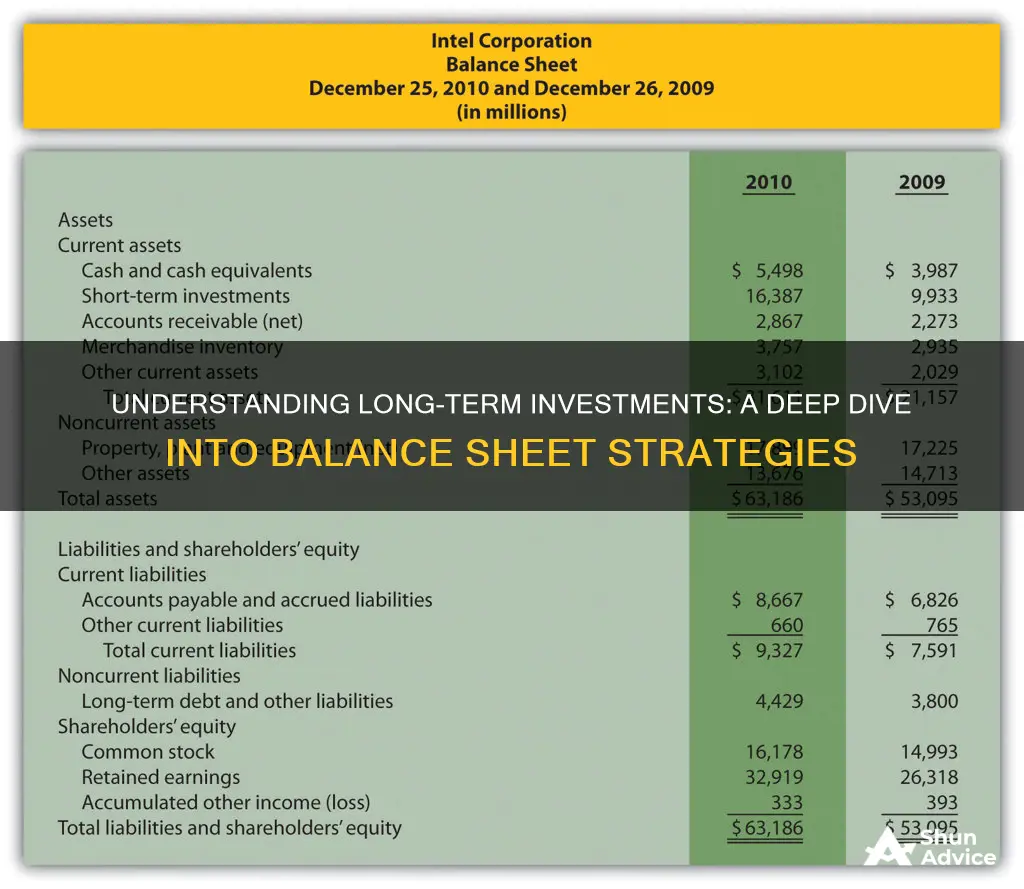 what are long term investments on a balance sheet