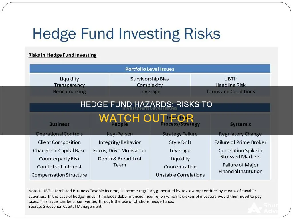 what are the risks of investing in a hedge fund