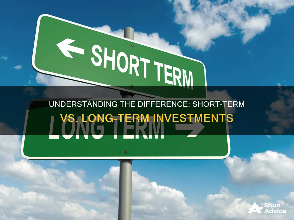 what classifies short term and long term investments