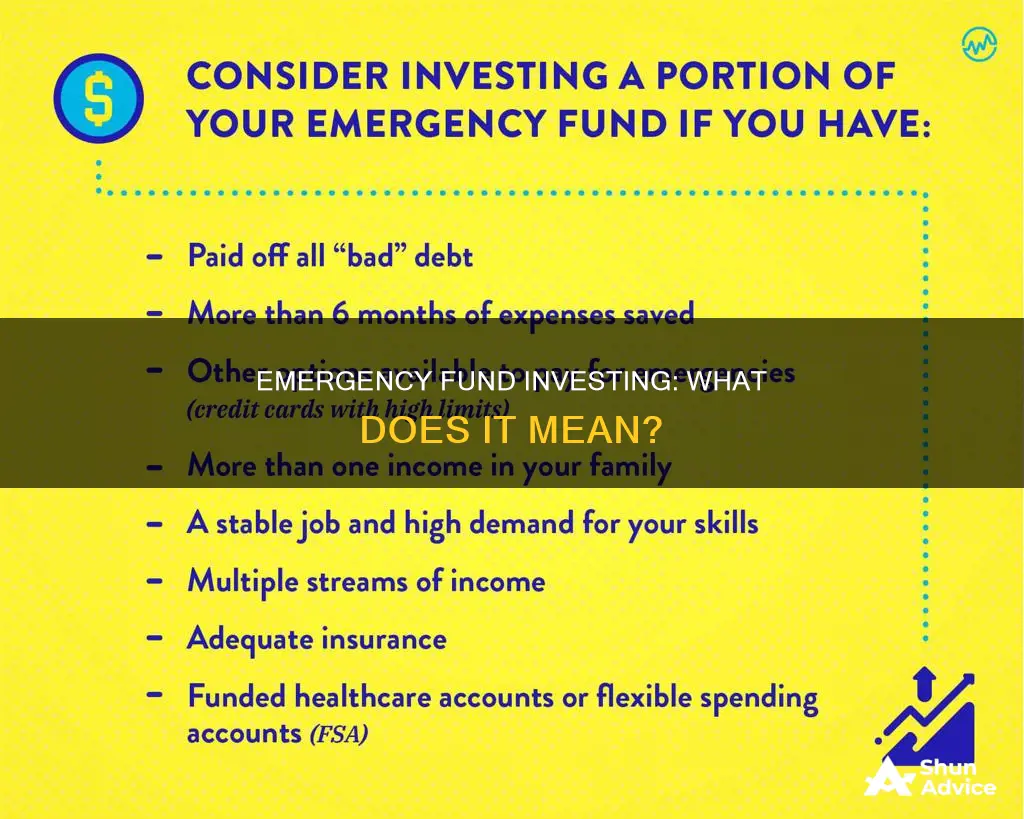 what does investing your emergency fund mean