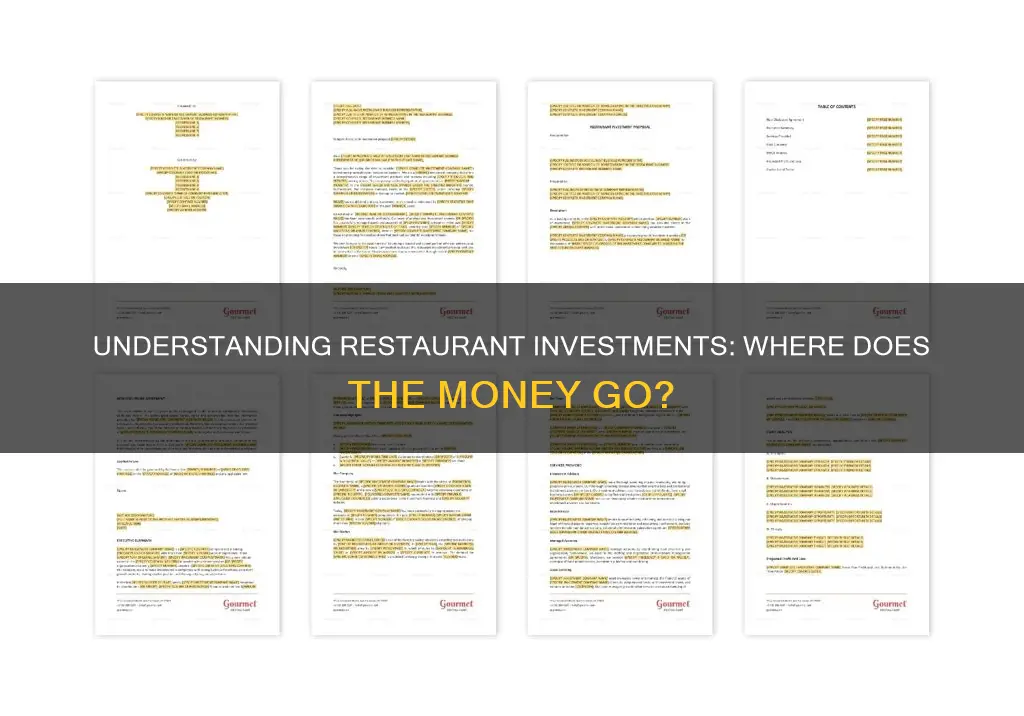 what investment in a restaurant is used for