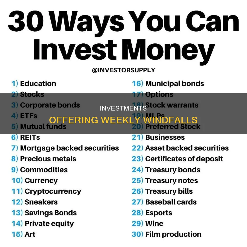 what investments pay 5 percent a week