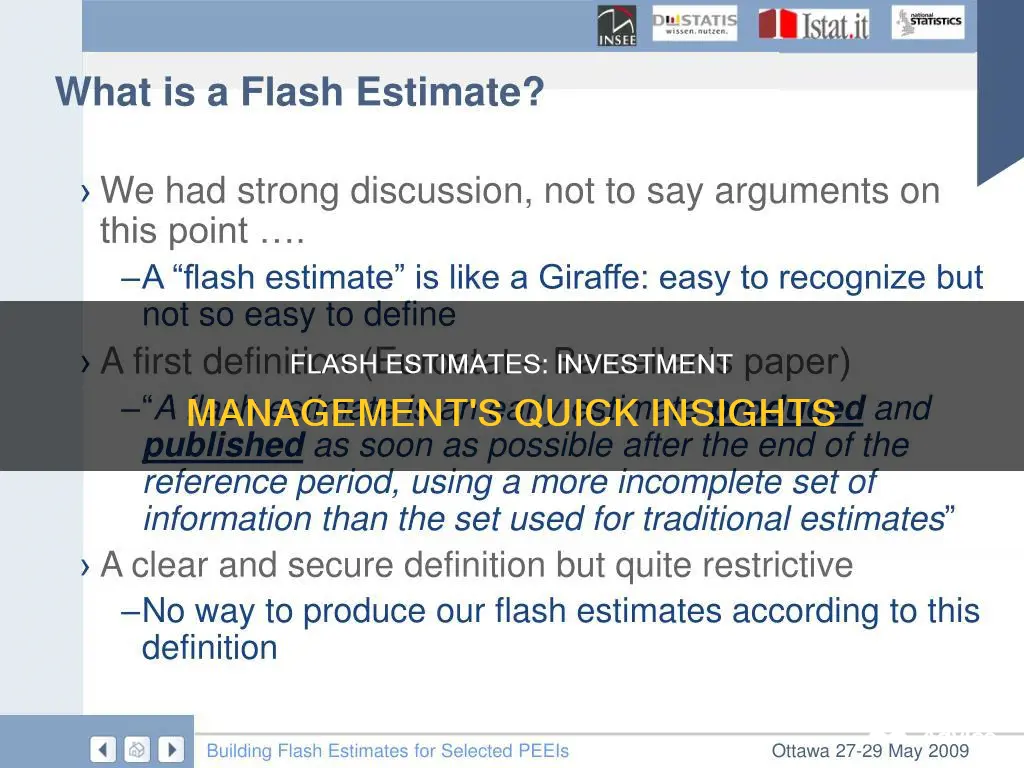 what is a flash estimate in investment management