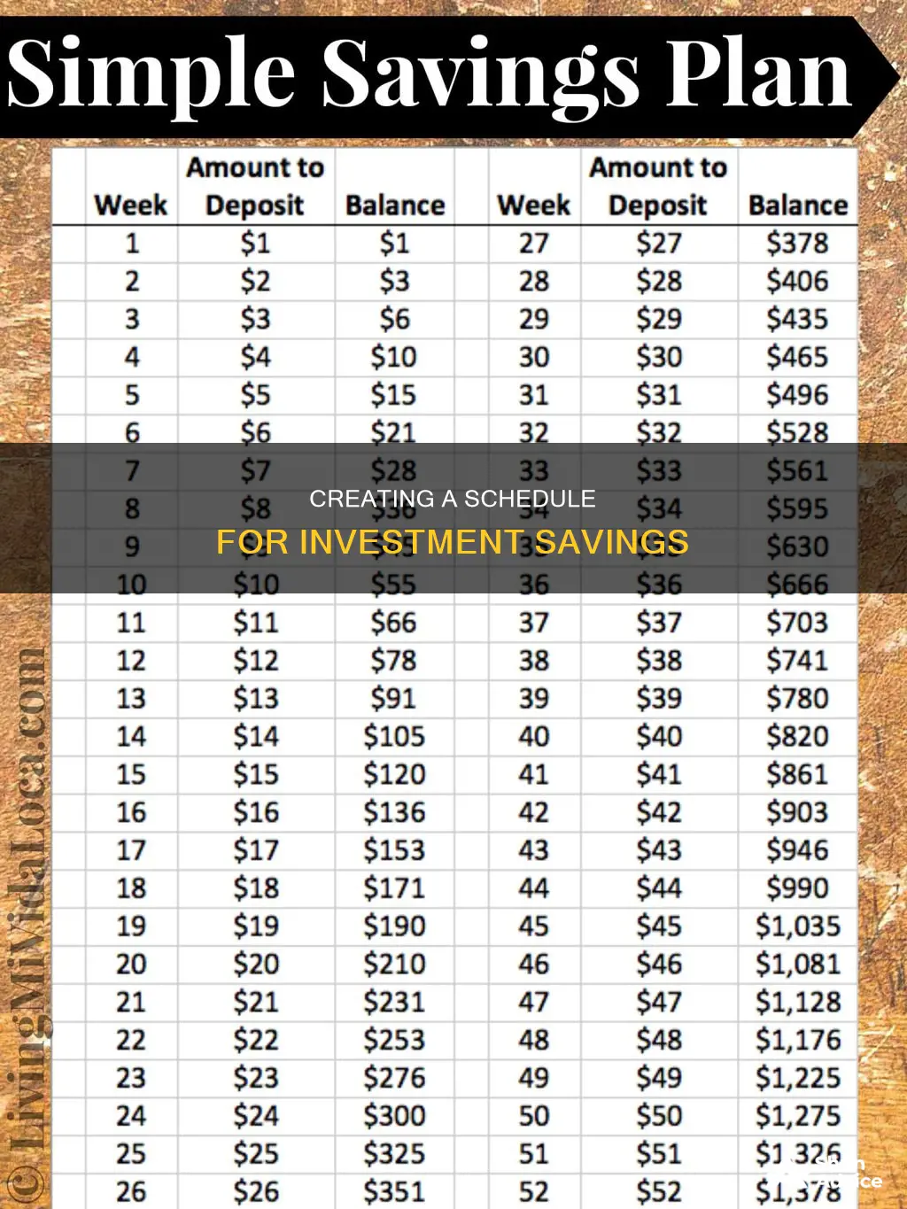 what is a investment saving schedule