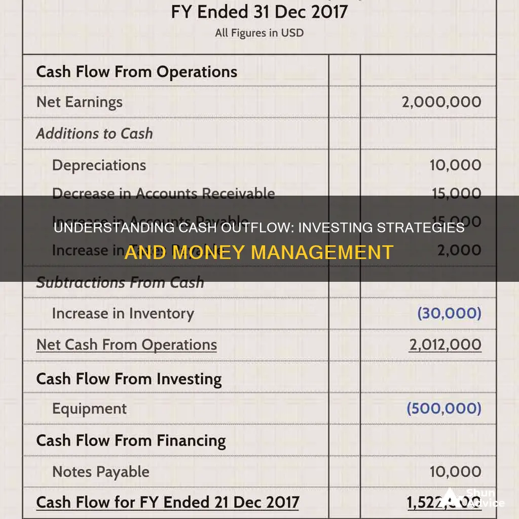 what is an investing cash outflow