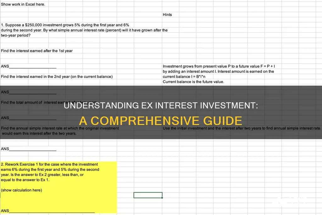 what is ex interest investment