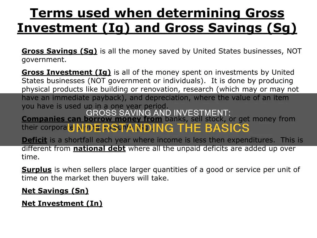 what is gross saving and investment