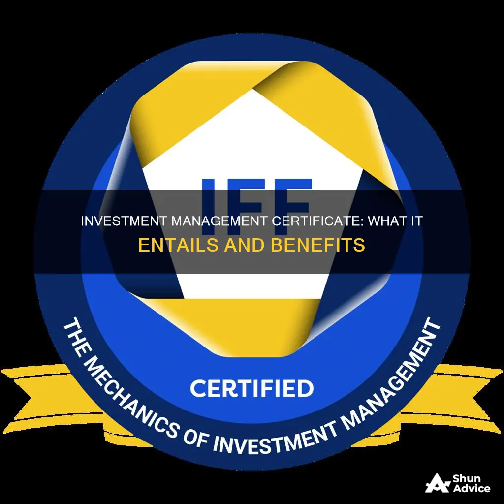 what is investment management certificate