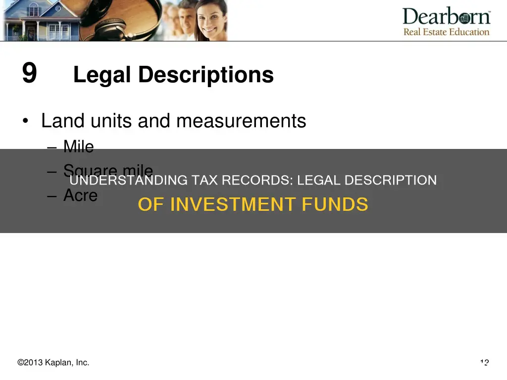 what is legal description in tax record investment fund