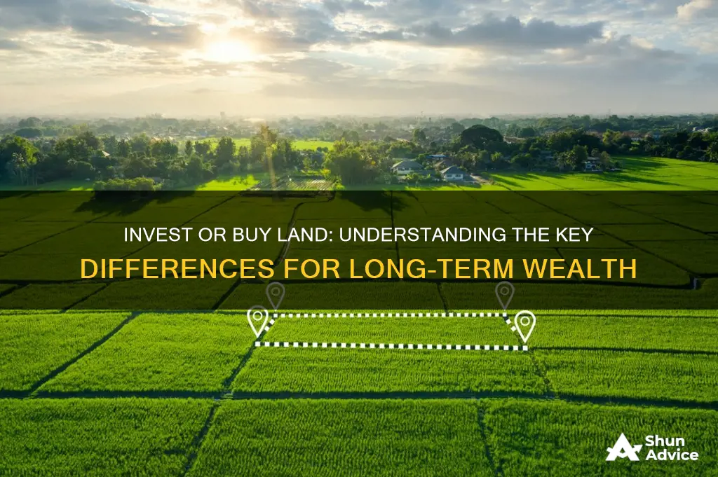 what is the difference between invest and buy land