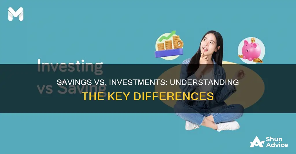 what is the difference between saving and financial investments