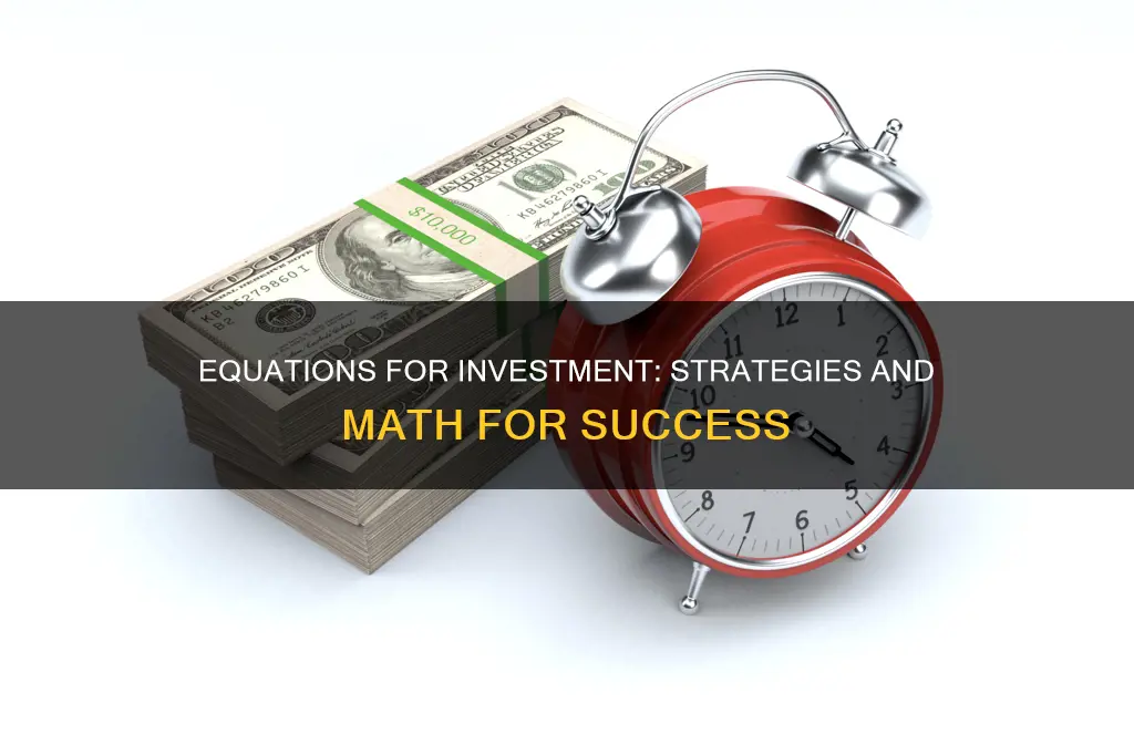 what is the equation to use for investments