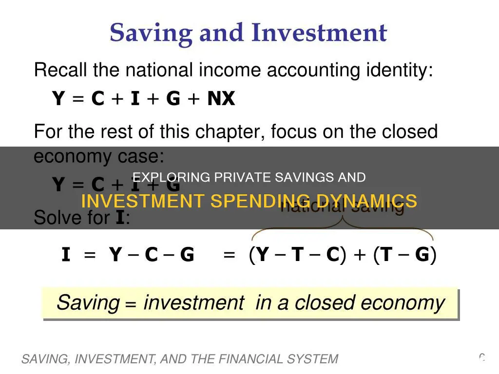 what is the level of investment spending and private savings