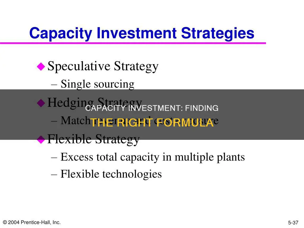 what is the right formula for capacity investment