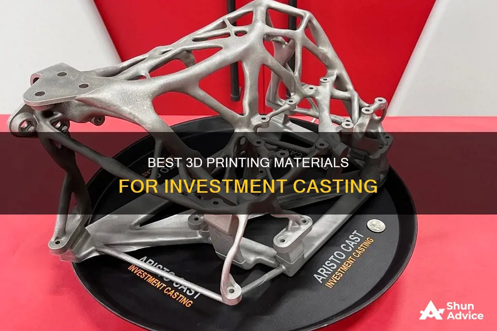 what material to 3d print to use for investment casting