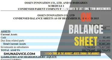 Long-Term Investment Order: Balancing Sheet Best Practices