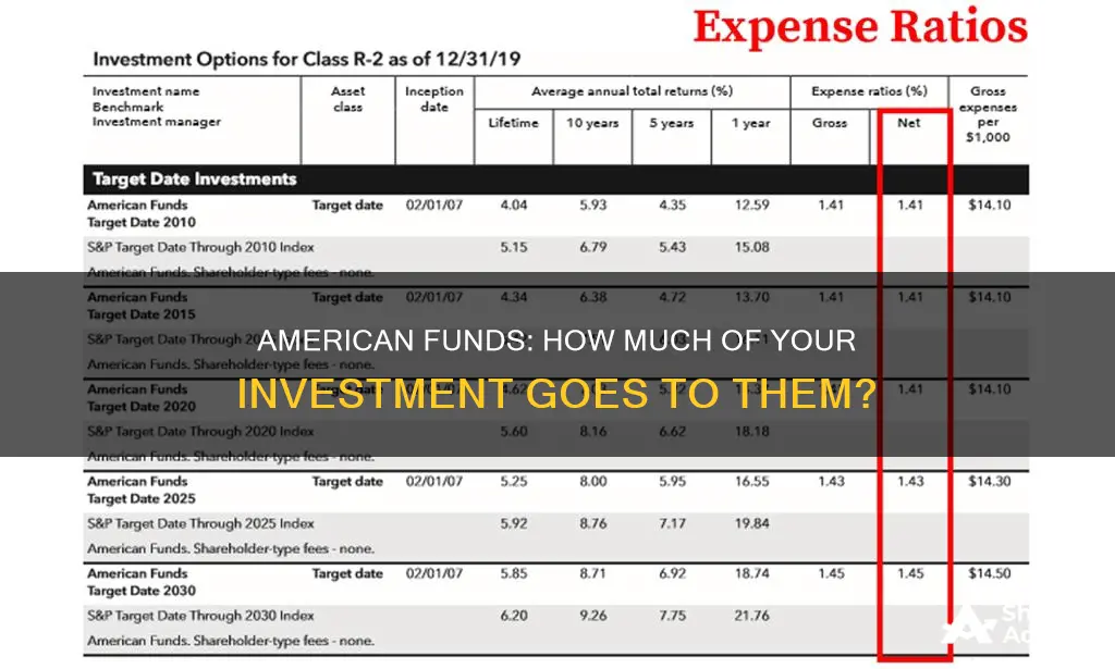 what percentage does american funds receive on your investments