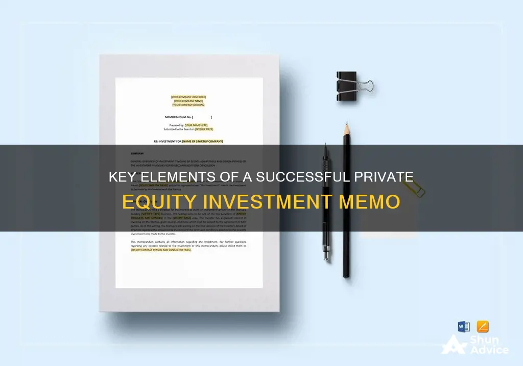 what to include in a private equity investment memo