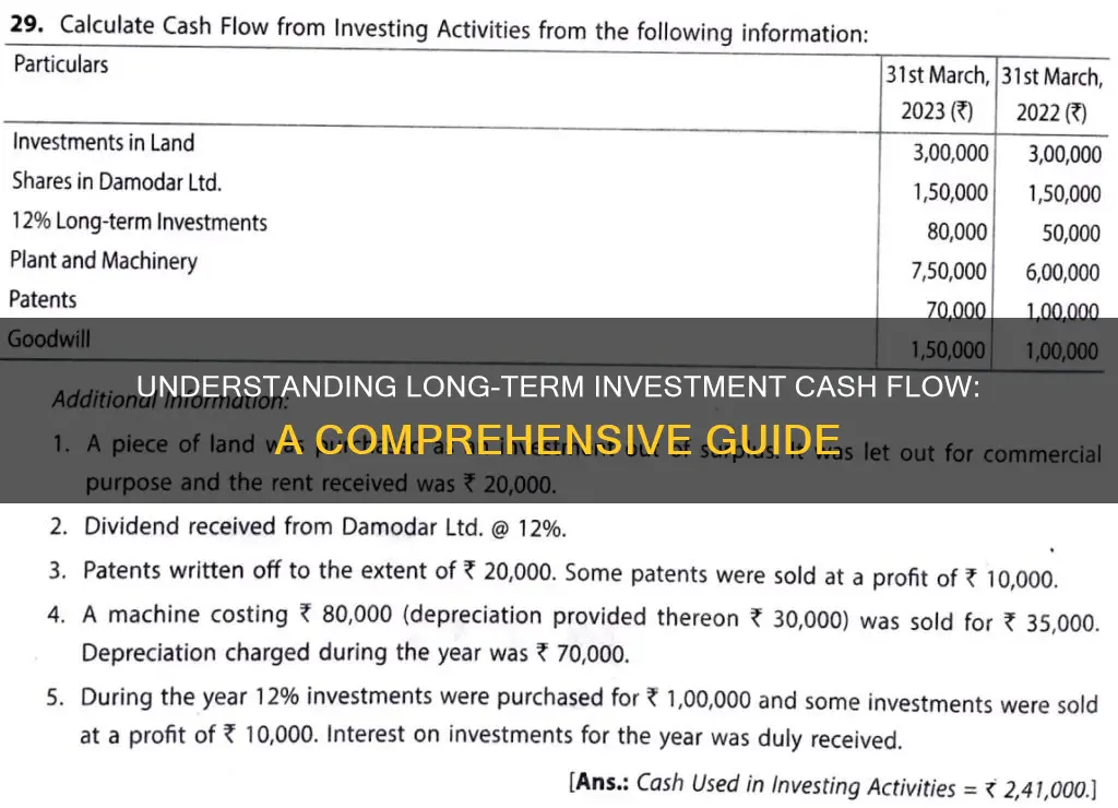 what type of cash flow is long-term investment