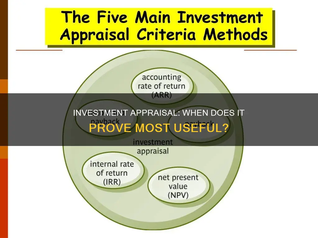 when is investment appraisal useful