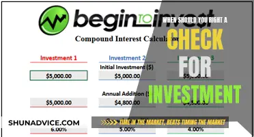 Checks for Investments: When to Write