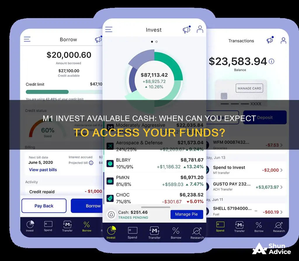 when will m1 invest available cash