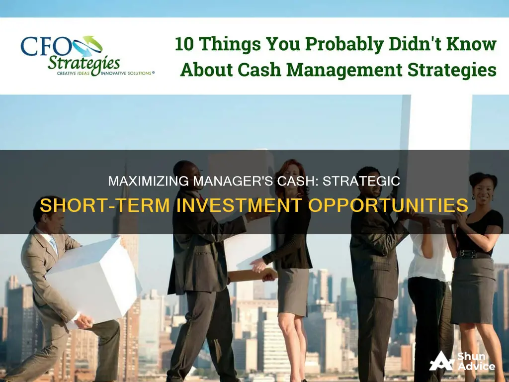 where should managers invest short term excess cash