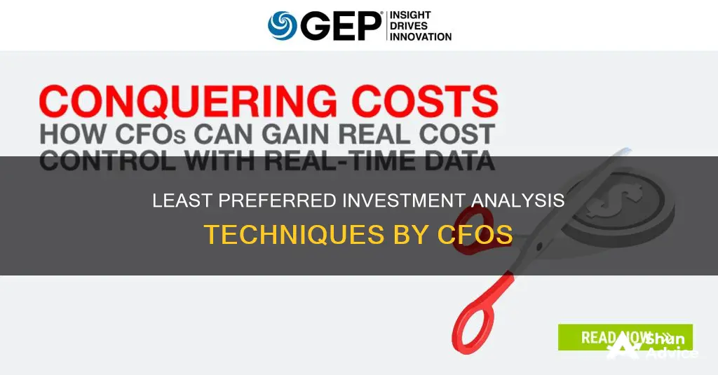 which investment analysis technique is used the least by cfos