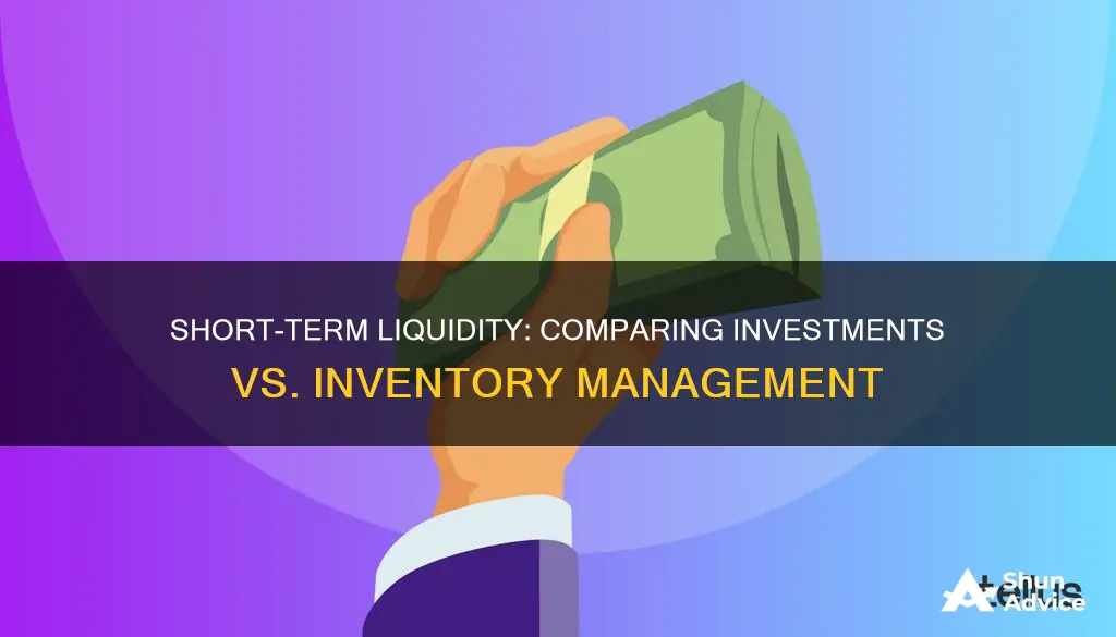 which is more liquid short term investments or inventory