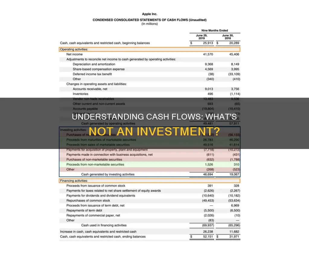 which of the following is not an investing cash flow