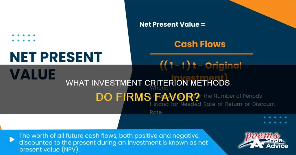 which two investment criterion methods are most used by firms