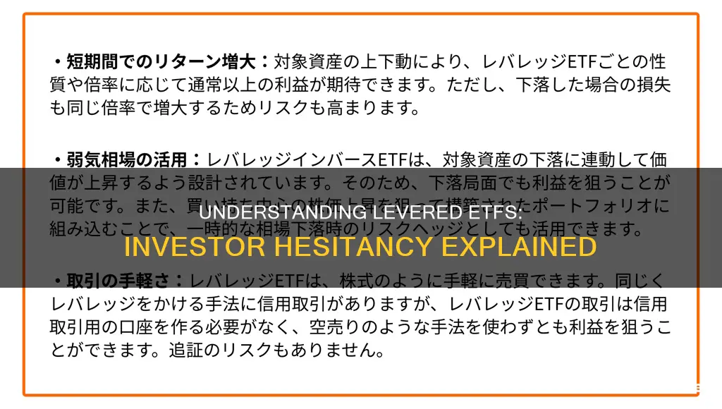 why do investors not invest in levered etfs