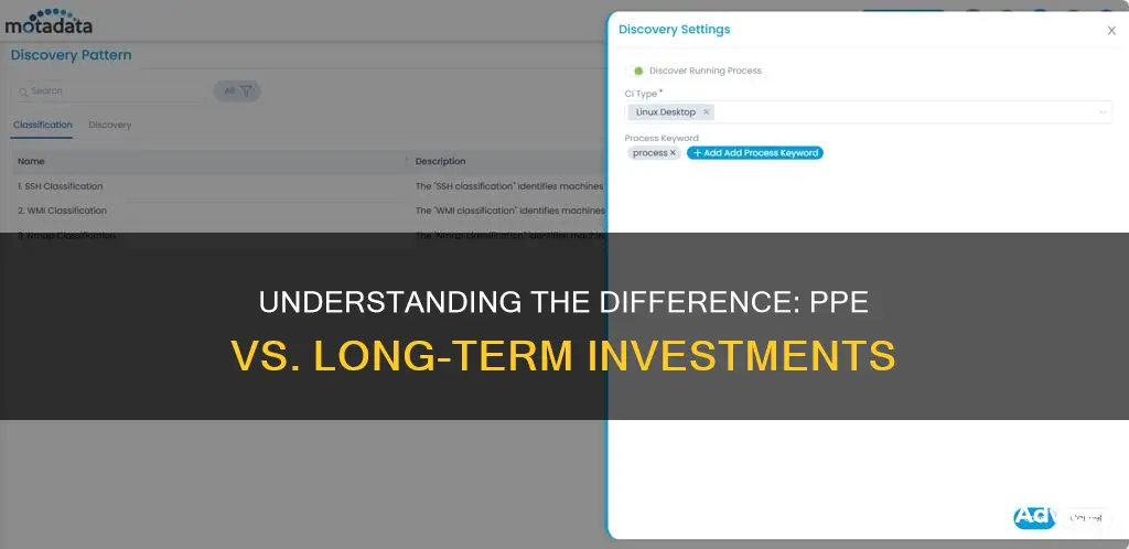 why do we distinguish between ppe and long term investments