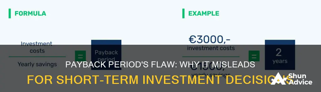 why is payback period biased for short term investments