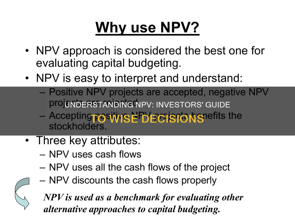 why would investors use npv calulation for investment